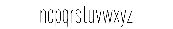 Mello Condensed Thin Font LOWERCASE