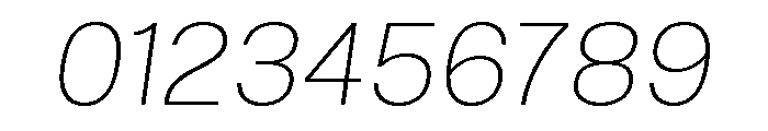 Mello Extra Light Italic Font OTHER CHARS