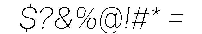 Mello Extra Light Italic Font OTHER CHARS