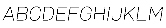 Mello Extra Light Italic Font UPPERCASE