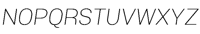 Mello Extra Light Italic Font UPPERCASE