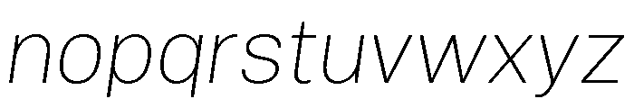 Mello Extra Light Italic Font LOWERCASE