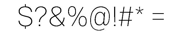 Mello Extra Light Font OTHER CHARS