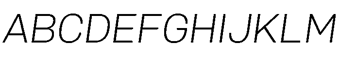 Mello Light Italic Font UPPERCASE