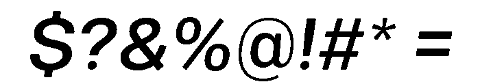 Mello Medium Italic Font OTHER CHARS