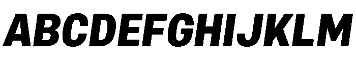 Mello Narrow Bold Italic Font UPPERCASE