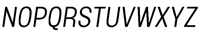 Mello Narrow Book Italic Font UPPERCASE