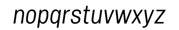 Mello Narrow Book Italic Font LOWERCASE