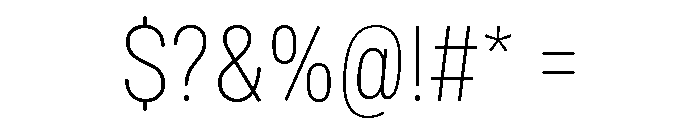 Mello Narrow Extra Light Font OTHER CHARS