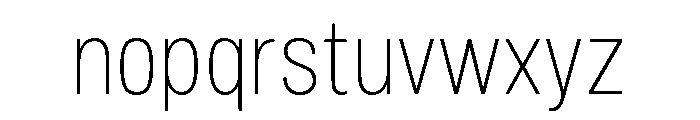 Mello Narrow Extra Light Font LOWERCASE