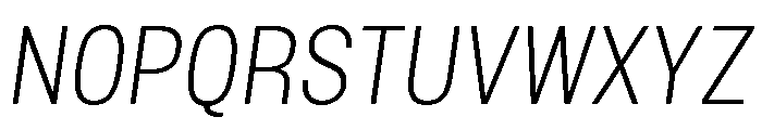 Mello Narrow Light Italic Font UPPERCASE