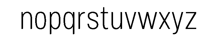 Mello Narrow Light Font LOWERCASE