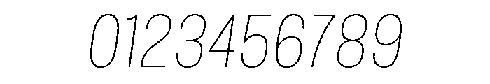 Mello Narrow Thin Italic Font OTHER CHARS