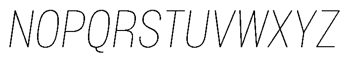 Mello Narrow Thin Italic Font UPPERCASE