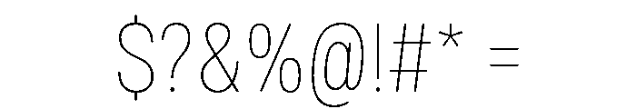 Mello Narrow Thin Font OTHER CHARS