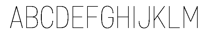 Mello Narrow Thin Font UPPERCASE