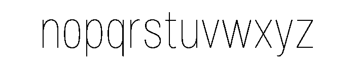 Mello Narrow Thin Font LOWERCASE