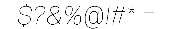 Mello Thin Italic Font OTHER CHARS