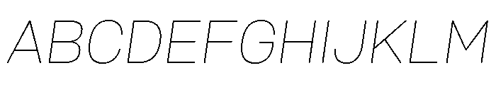 Mello Thin Italic Font UPPERCASE