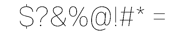 Mello Thin Font OTHER CHARS
