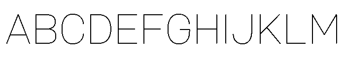 Mello Thin Font UPPERCASE