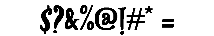 Melodia Regular Font OTHER CHARS