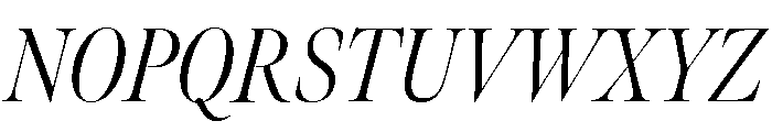 Meno Banner Condensed Light Italic Font UPPERCASE