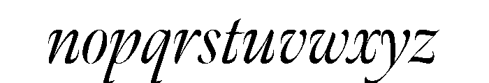 Meno Banner Condensed Regular Italic Font LOWERCASE