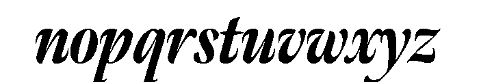 Meno Banner Extra Condensed Black Italic Font LOWERCASE
