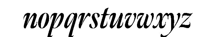 Meno Banner Extra Condensed Bold Italic Font LOWERCASE