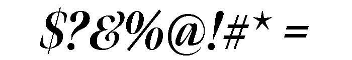 Meno Banner Extra Condensed Extra Bold Italic Font OTHER CHARS