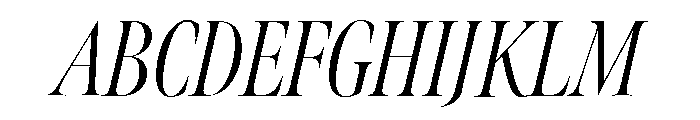 Meno Banner Extra Condensed Light Italic Font UPPERCASE