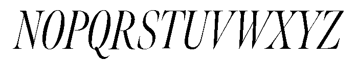 Meno Banner Extra Condensed Light Italic Font UPPERCASE