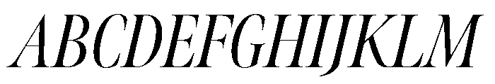 Meno Banner Extra Condensed Regular Italic Font UPPERCASE