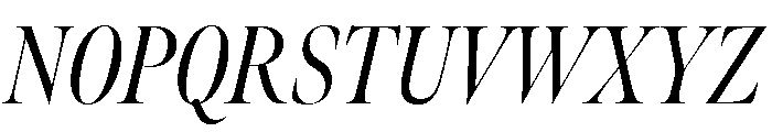 Meno Banner Extra Condensed Regular Italic Font UPPERCASE