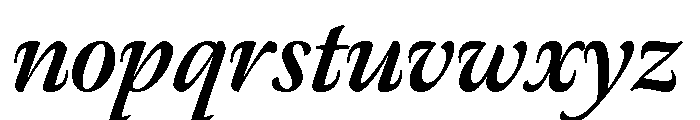 Meno Display Bold Italic Font LOWERCASE