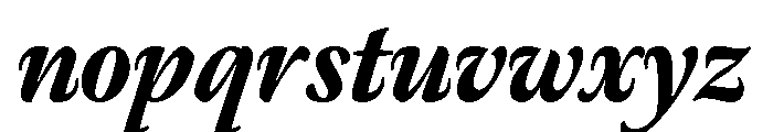 Meno Display Condensed Black Italic Font LOWERCASE