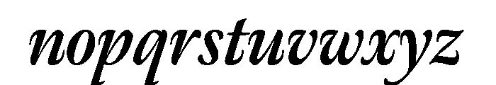 Meno Display Condensed Bold Italic Font LOWERCASE
