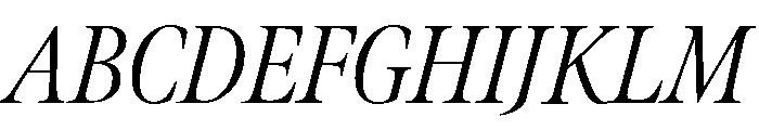 Meno Display Condensed Light Italic Font UPPERCASE