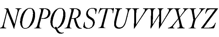 Meno Display Condensed Light Italic Font UPPERCASE