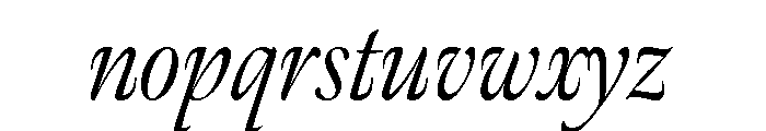 Meno Display Condensed Light Italic Font LOWERCASE