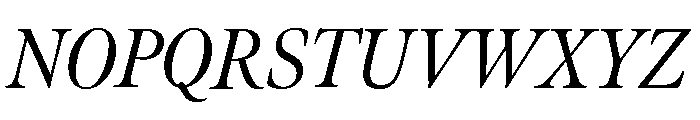 Meno Display Condensed Regular Italic Font UPPERCASE