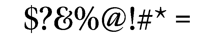 Meno Display Condensed Semi Bold Font OTHER CHARS