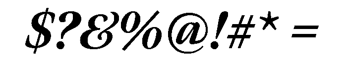 Meno Display Extra Bold Italic Font OTHER CHARS