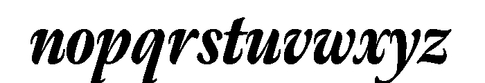 Meno Display Extra Condensed Black Italic Font LOWERCASE