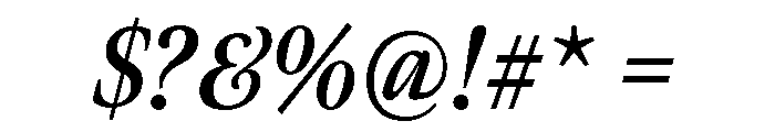 Meno Display Extra Condensed Bold Italic Font OTHER CHARS