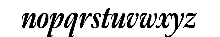 Meno Display Extra Condensed Bold Italic Font LOWERCASE