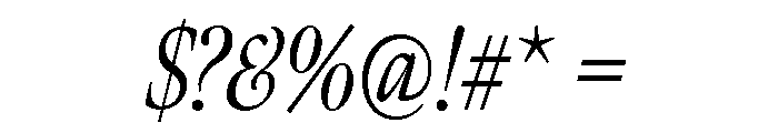 Meno Display Extra Condensed Light Italic Font OTHER CHARS