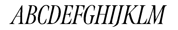 Meno Display Extra Condensed Light Italic Font UPPERCASE