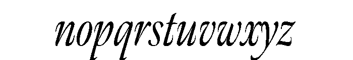 Meno Display Extra Condensed Light Italic Font LOWERCASE